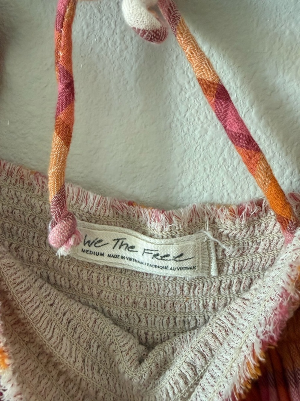 We the Free Siena Plaid Pullover Top Medium - Picture 5 of 6